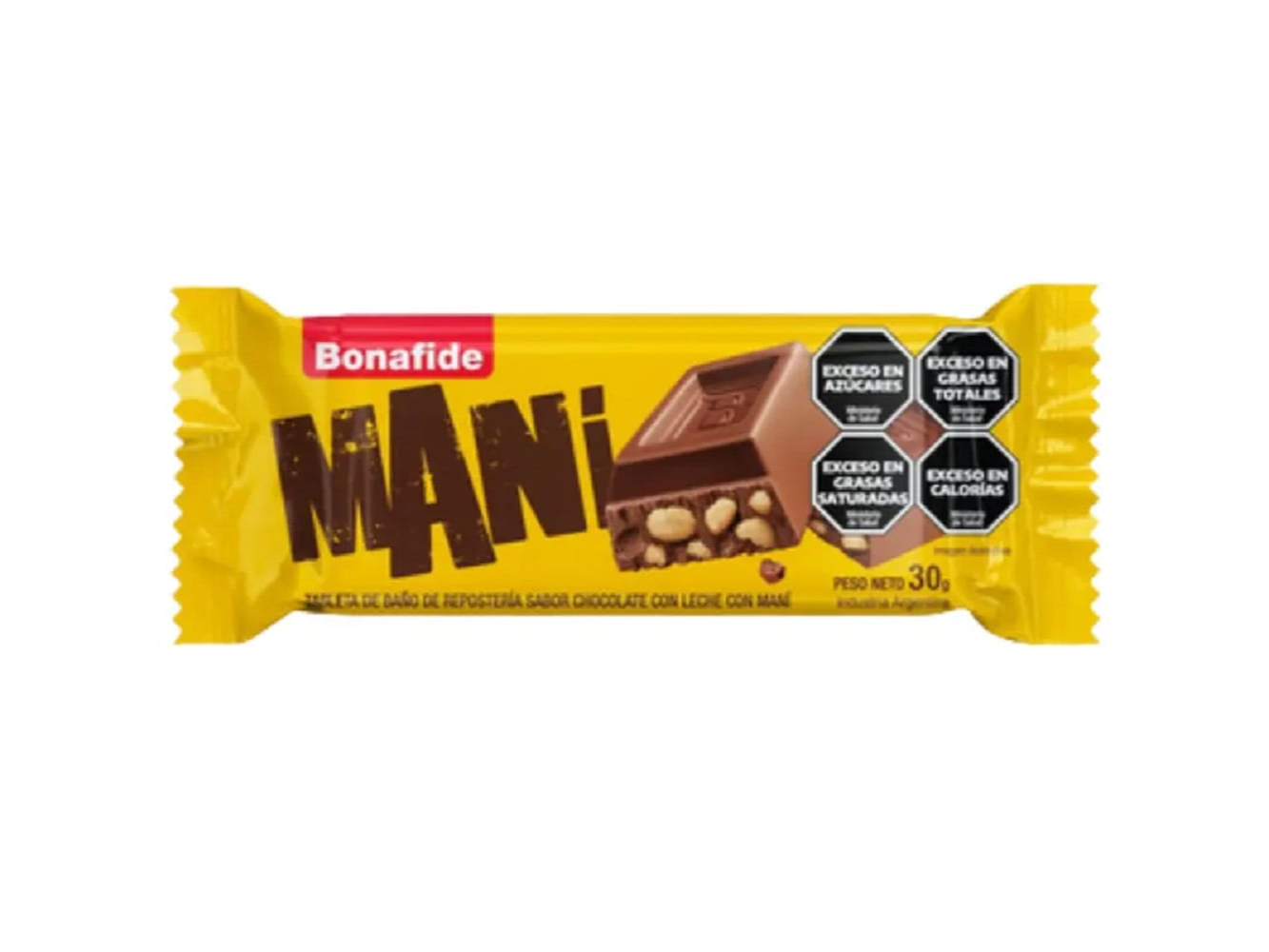 CHOCOLATE BONAFIDE LECHE CON MANI 30 GRS