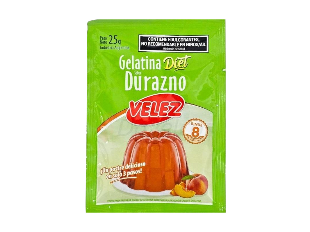 GELATINA VELEZ DURAZNO DIET 25 GRS