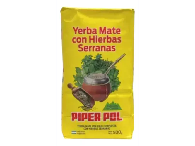 YERBA MATE PIPER POL  500GR