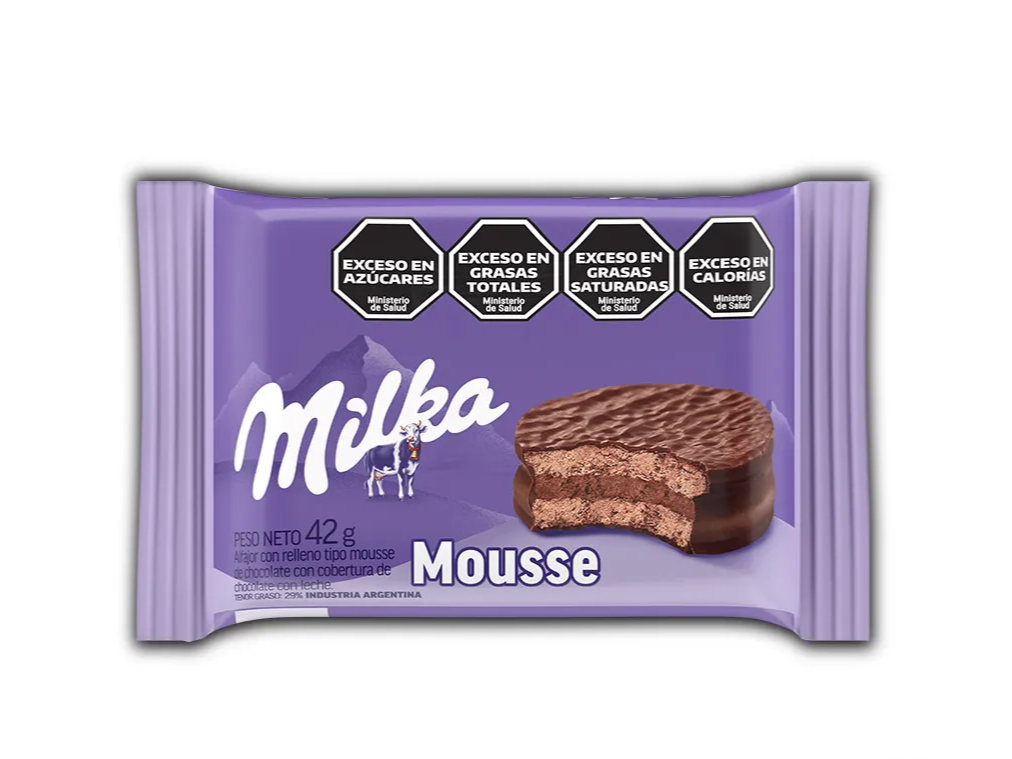 ALFAJOR SIMPLE MILKA MOUSSE 42 GRS