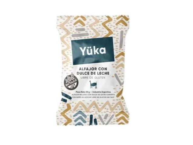 ALFAJOR YUKA DULCE DE LECHE 50 GRS
