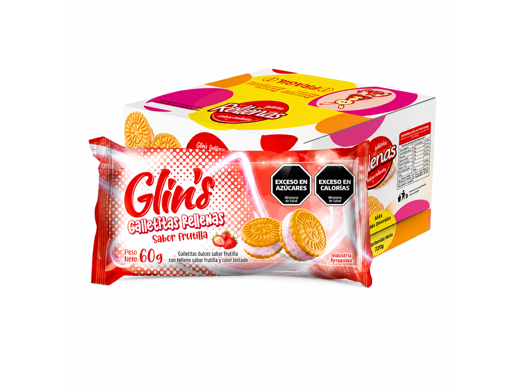 GALLETITAS GLINS FRUTILLA X 60G
