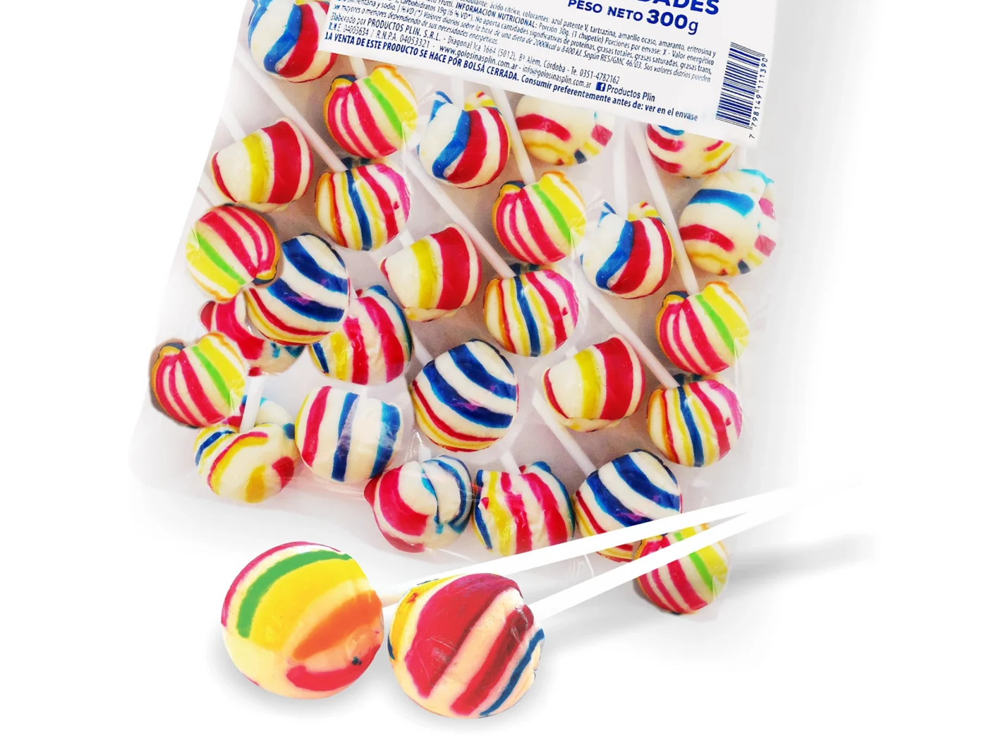 CHUPETIN MELONCITOS RAYADO ARTESANALES  30.U