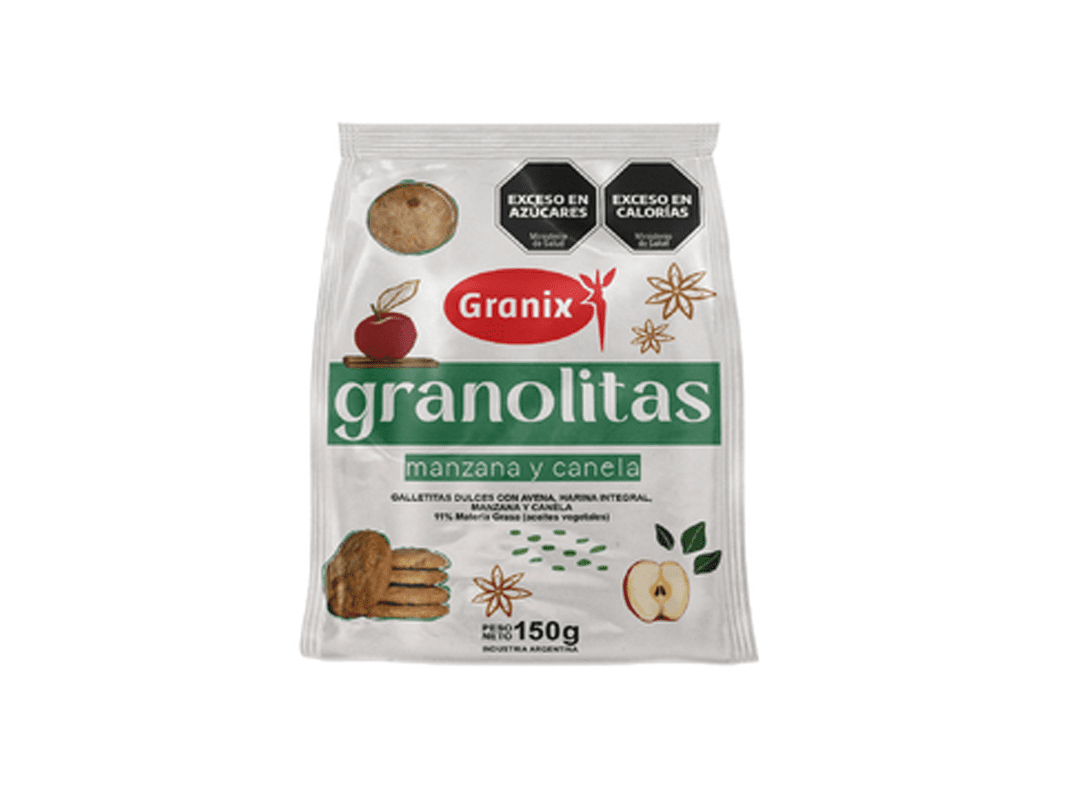 GALLETAS GRANOLITAS MANZANA Y CANELA  X 150 GRS