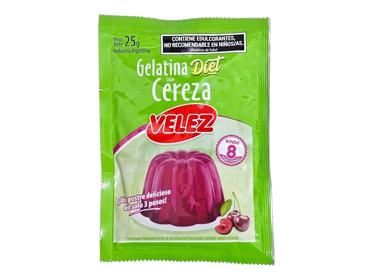 GELATINA VELEZ CEREZA LIGHT 25 GRS