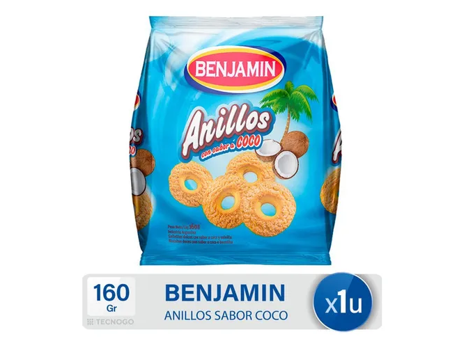 GALLETITAS BENJAMIN ANILLOS COCO  160 G