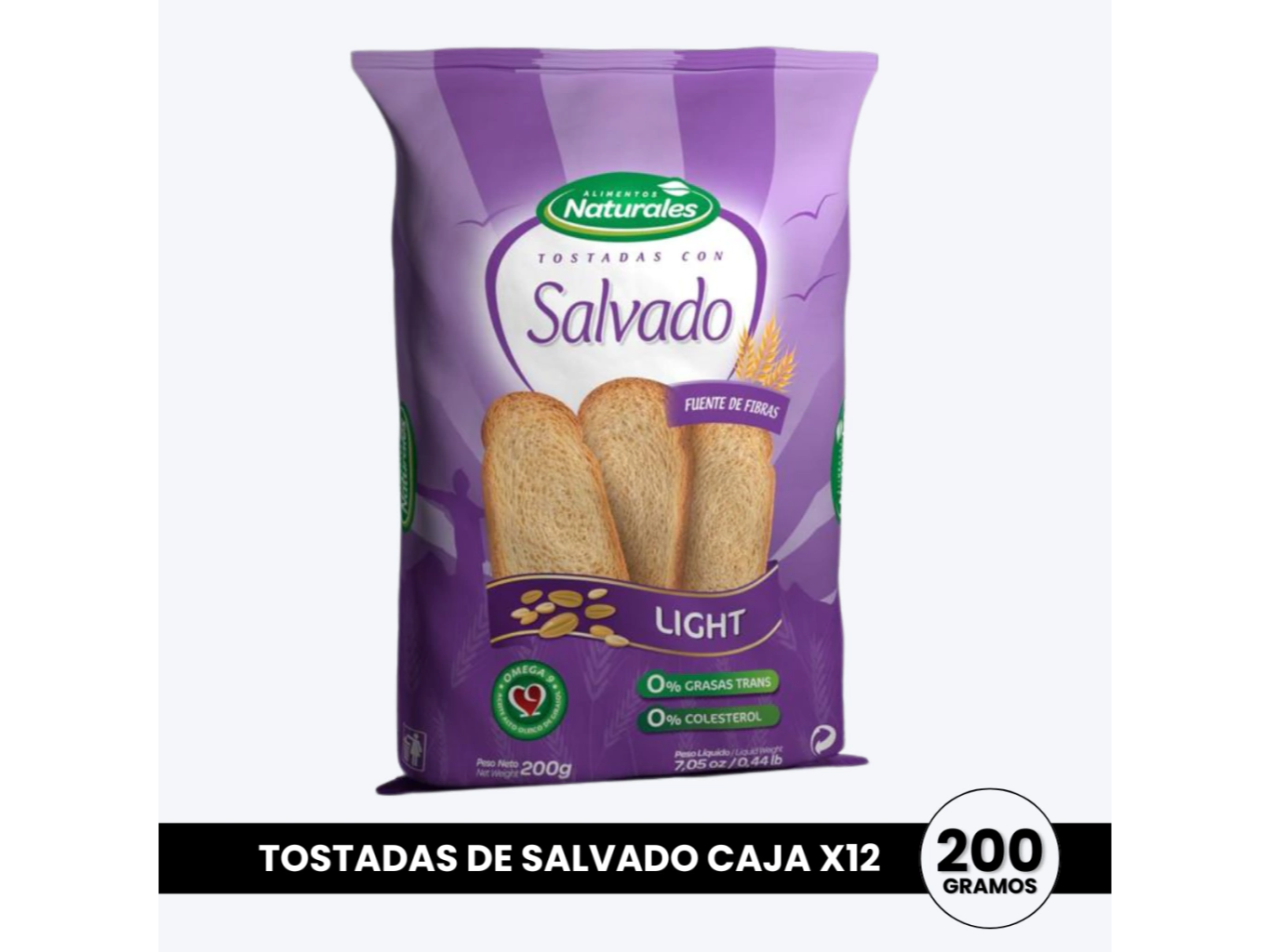 TOSTADA CON SALVADO 200 GRS