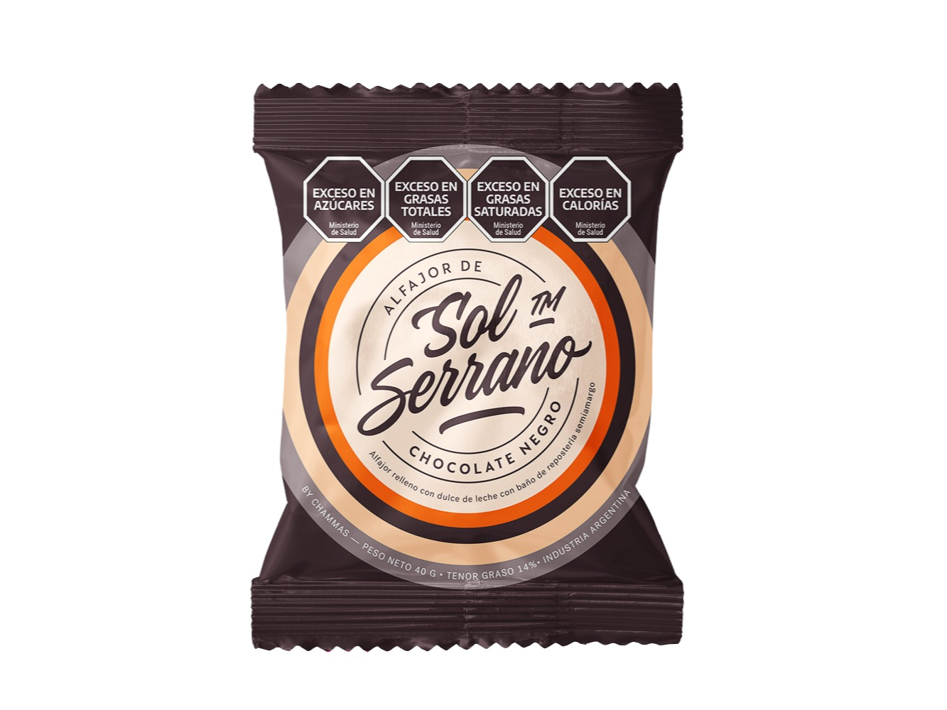 ALFAJOR SOL SERRANO CHOCOLATE NEGRO  40 G