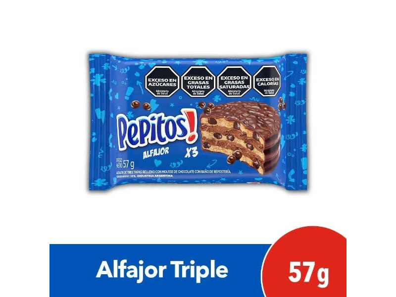 ALFAJOR TRIPLE PEPITO  57GRS