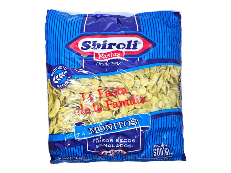 FIDEOS MOÑITO CHICO SBIROLI  500 GRS