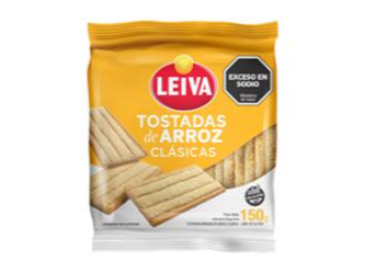TOSTADA DE ARROZ LEIVA DULCE  150GRS