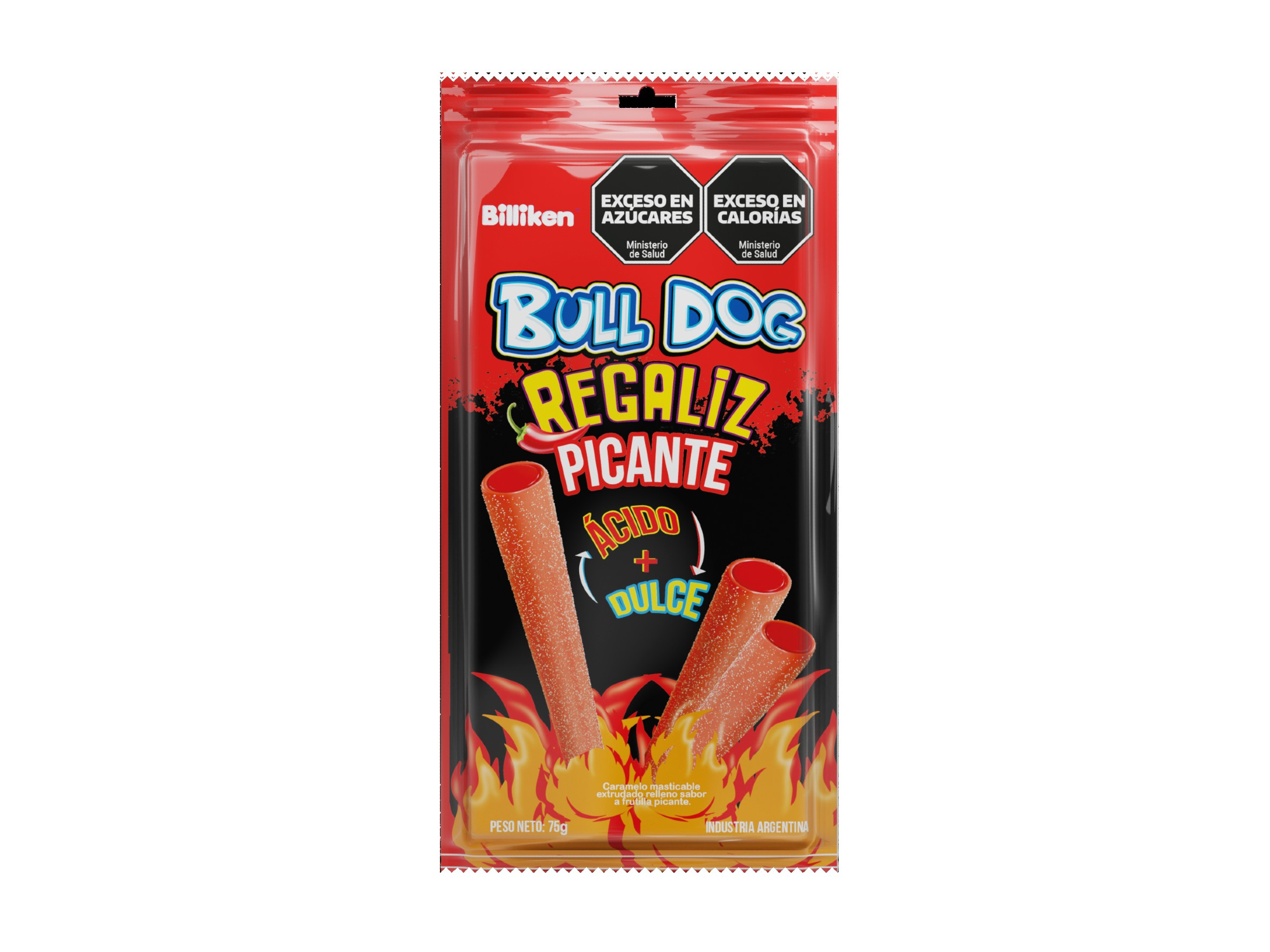 REGALIZ BULL DOG PICANTE  75 GRS (24)