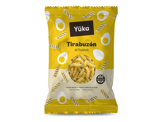 FIDEOS TIRABUZON AL HUEVO YUKA 250 GRS