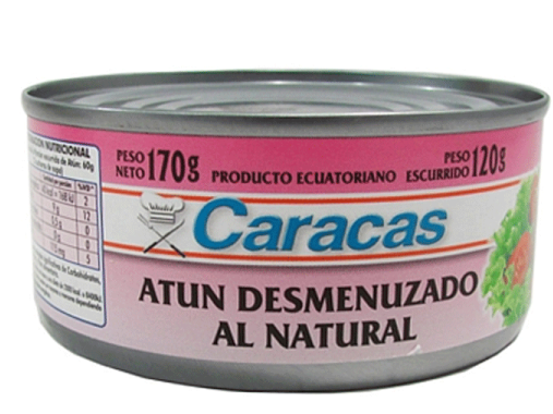 ATUN DESMENUZADO AL NATURAL CARACAS  170 GRS
