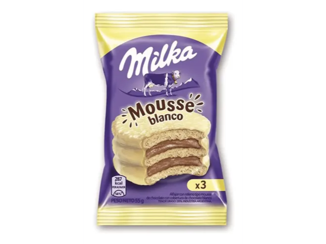 ALFAJOR MILKA BLANCO SUPER 70 GRS