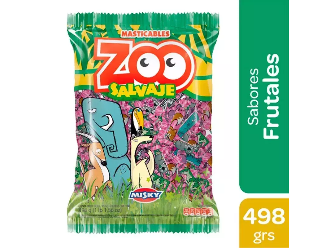CARAMELOS MASTICABLES ZOO SALVAJE MISKY  498GR