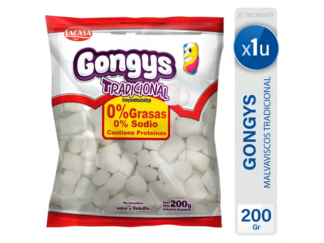 MALVADISCOS GONGYS BLANCO  200 G