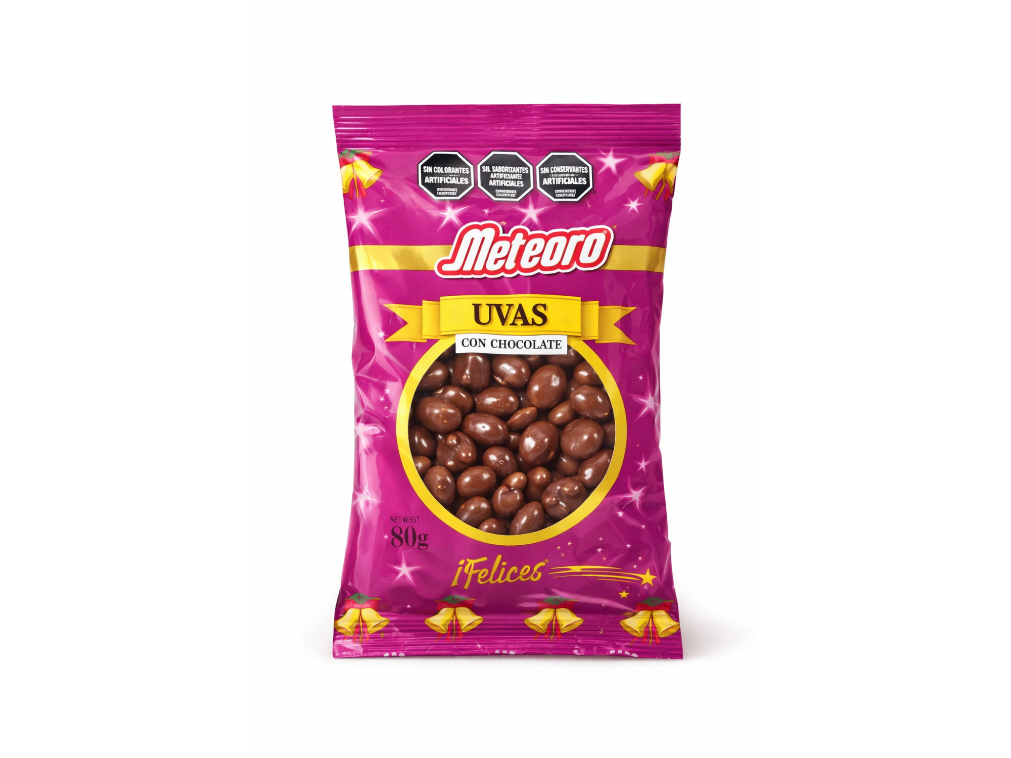 UVAS CON CHOCOLATE METEORO 80 GRS
