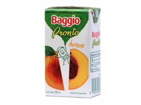 JUGO BAGGIO JUNIOR DURAZNO X 125 ML