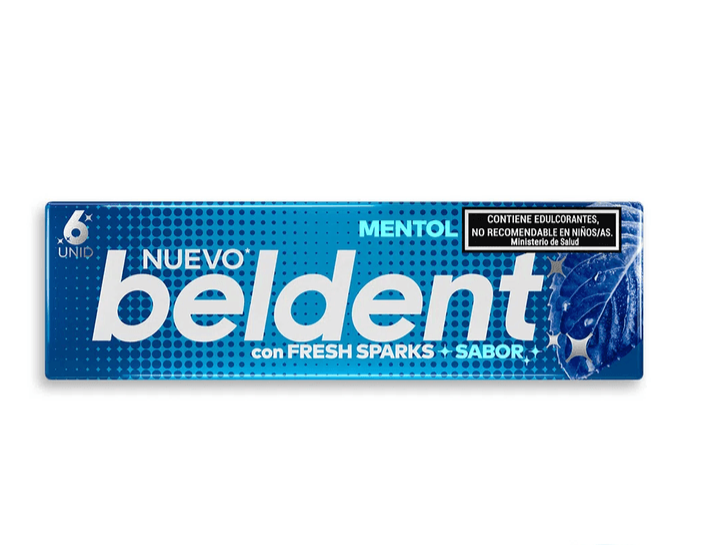 CHICLE BELDENT MENTOL  20 U