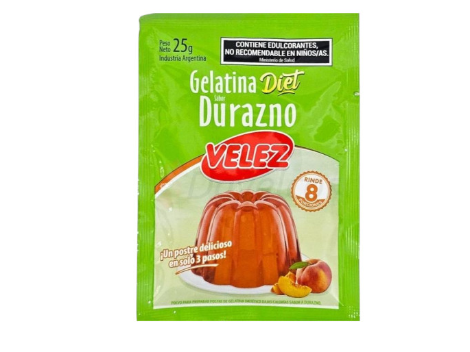 GELATINA VELEZ DURAZNO LIGHT  25GRS