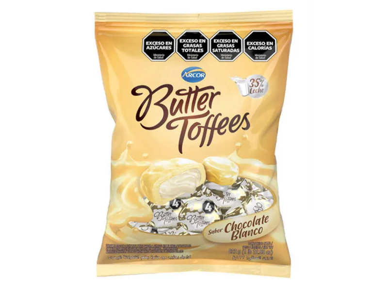 BUTTER TOFFEES CHOC BLANCO  822 GRS