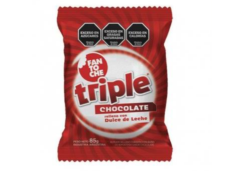 ALFAJOR FANTOCHE TRIPLE NEGRO 85 GRS