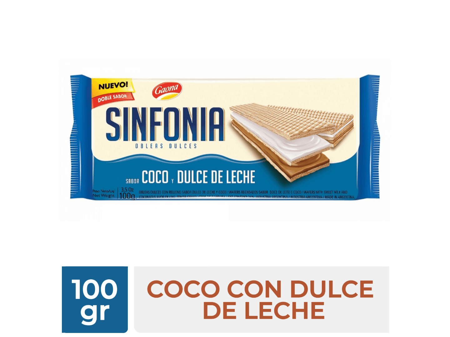 OBLEA SINFONIA DD LECHE 100 GRS