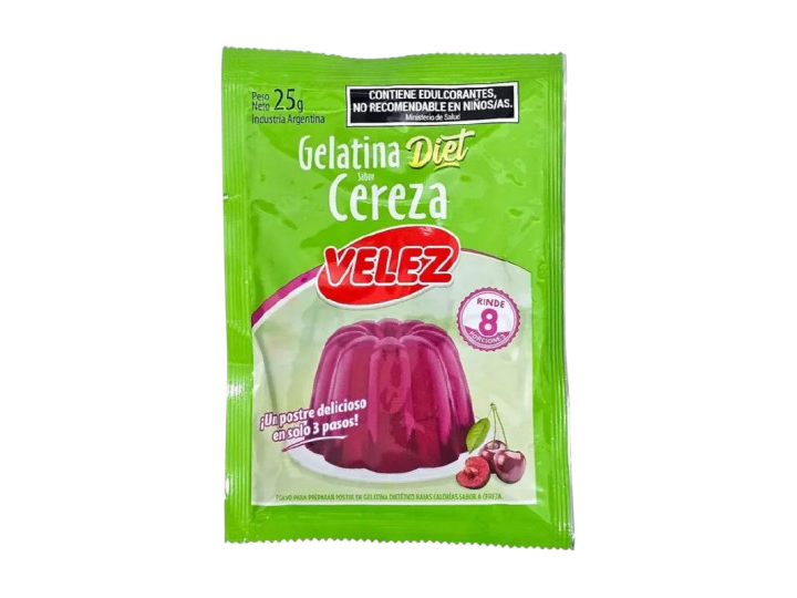 GELATINA VELEZ CEREZA LIGHT  25GRS
