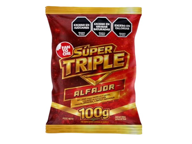 ALFAJOR FANTOCHE SUPER TRIPLE 100 GRS (12)