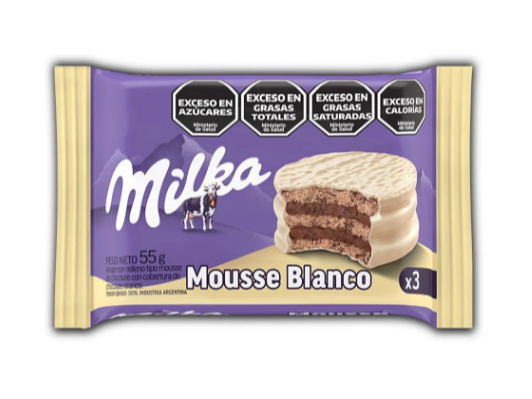 ALFAJOR MILKA MOUSSE BLANCO TRIPLE  55 G