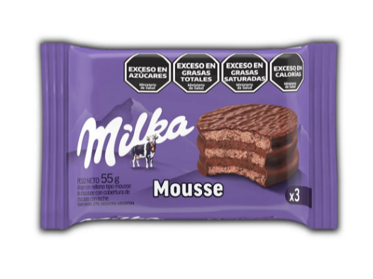 ALFAJOR MILKA MOUSSE TRIPLE  55GRS