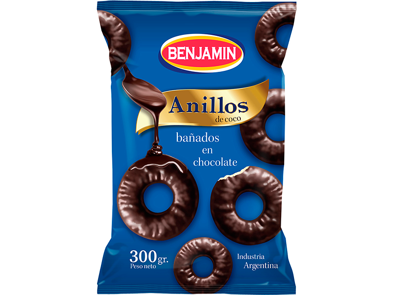 GALLETAS ANILLOS BAÑADOS BENJAMIN 300 GRS