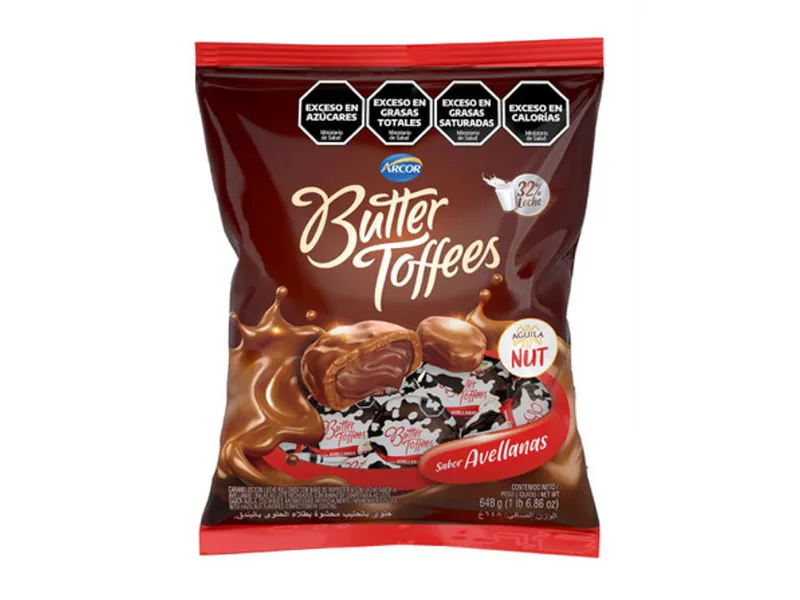 BUTTER TOFFES AVELLANA  648 GRS