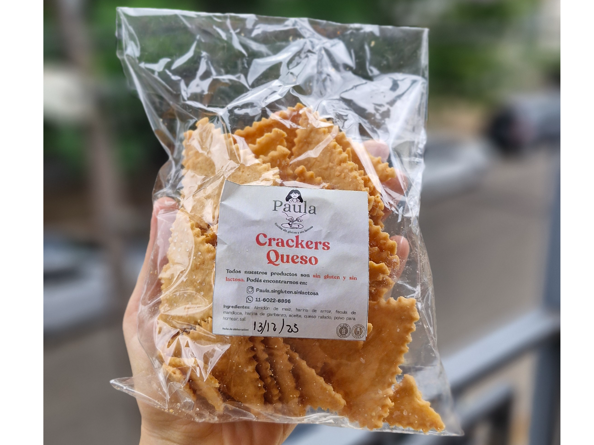 Crackers (50 grs) de Paula | cocina sin gluten y sin lactosa