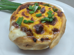 Carne con cheddar y verdeo