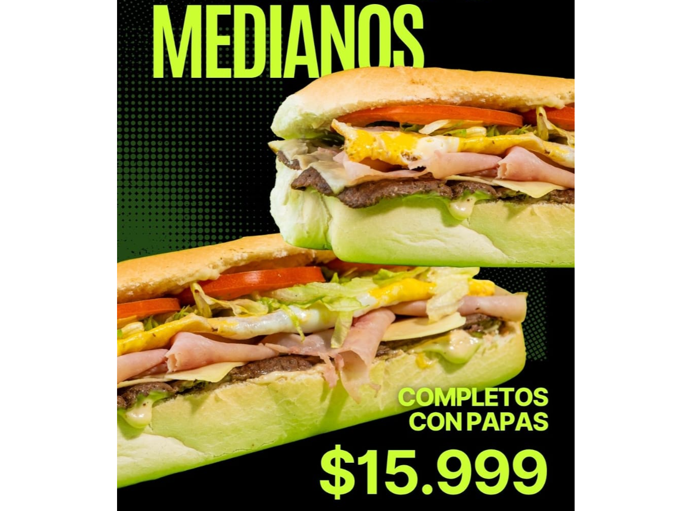 2 LOMOS  MEDIANOS  + PAPAS + 🍟🍔 (Copia)