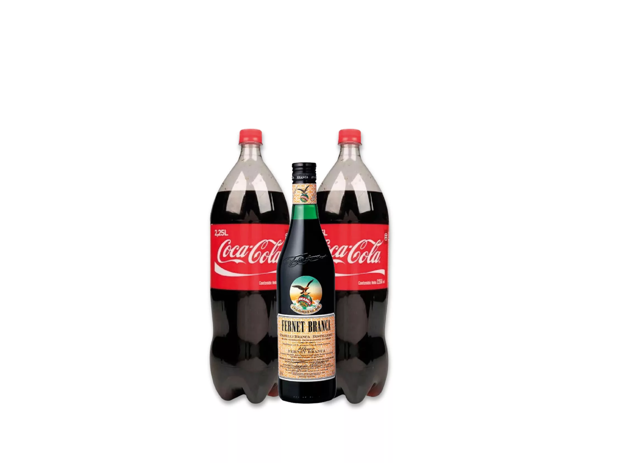 FERNET+ 2 COCA COLA DESCARTABLE 2,25 Lts