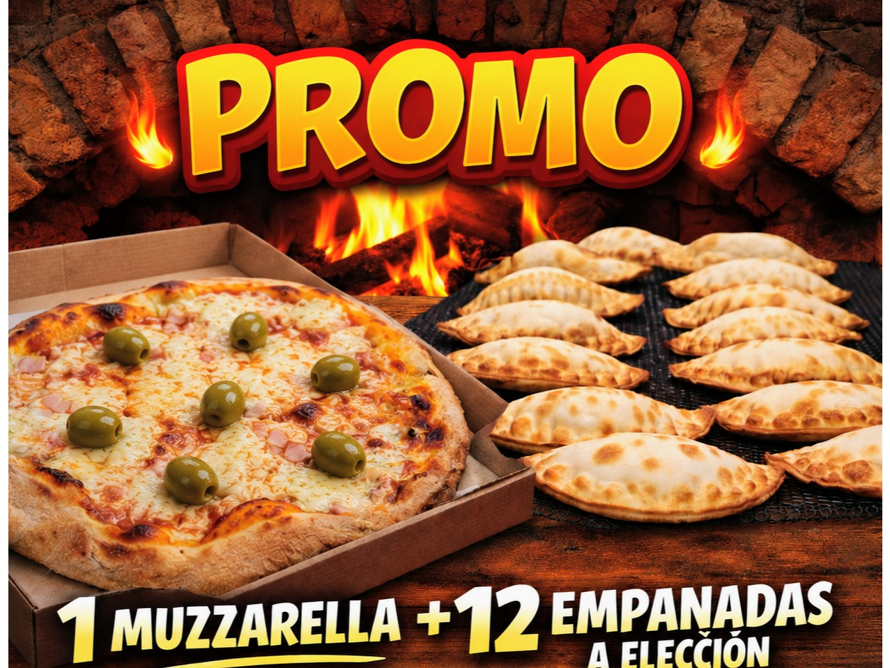 1Muzza + 12 Empanadas