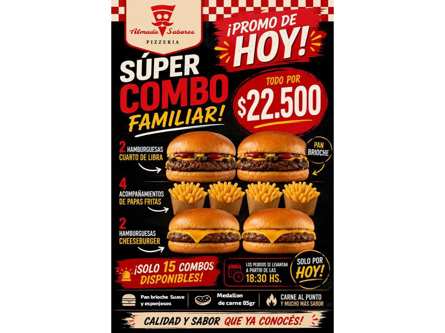 combo familiar de Almada sabores