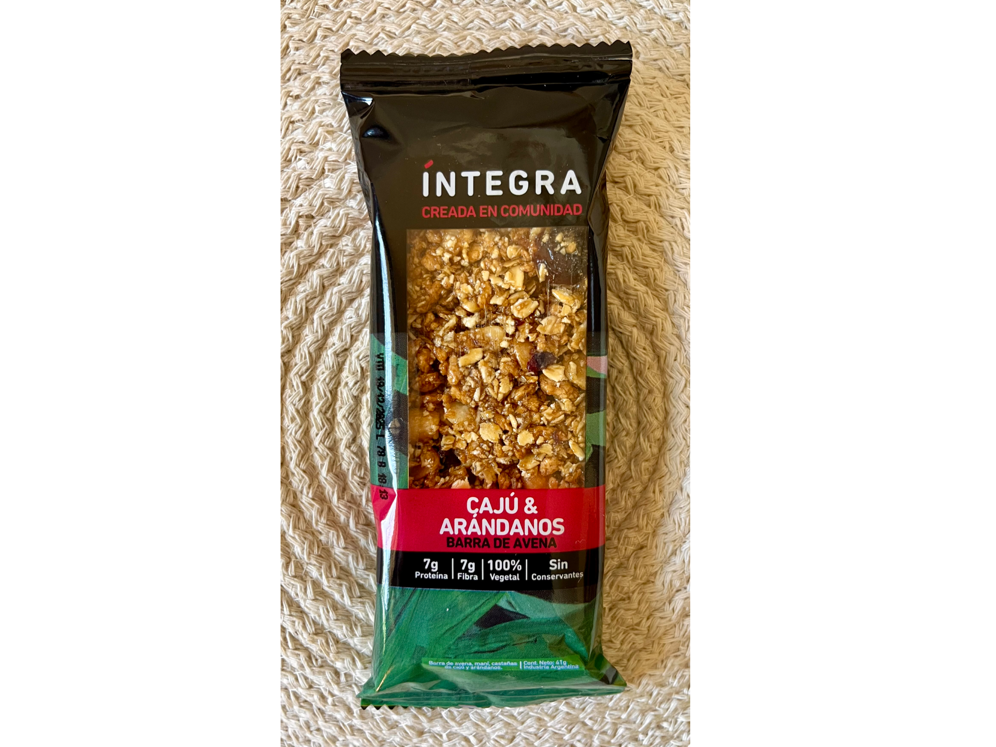 Barritas de Cajú y Arándanos