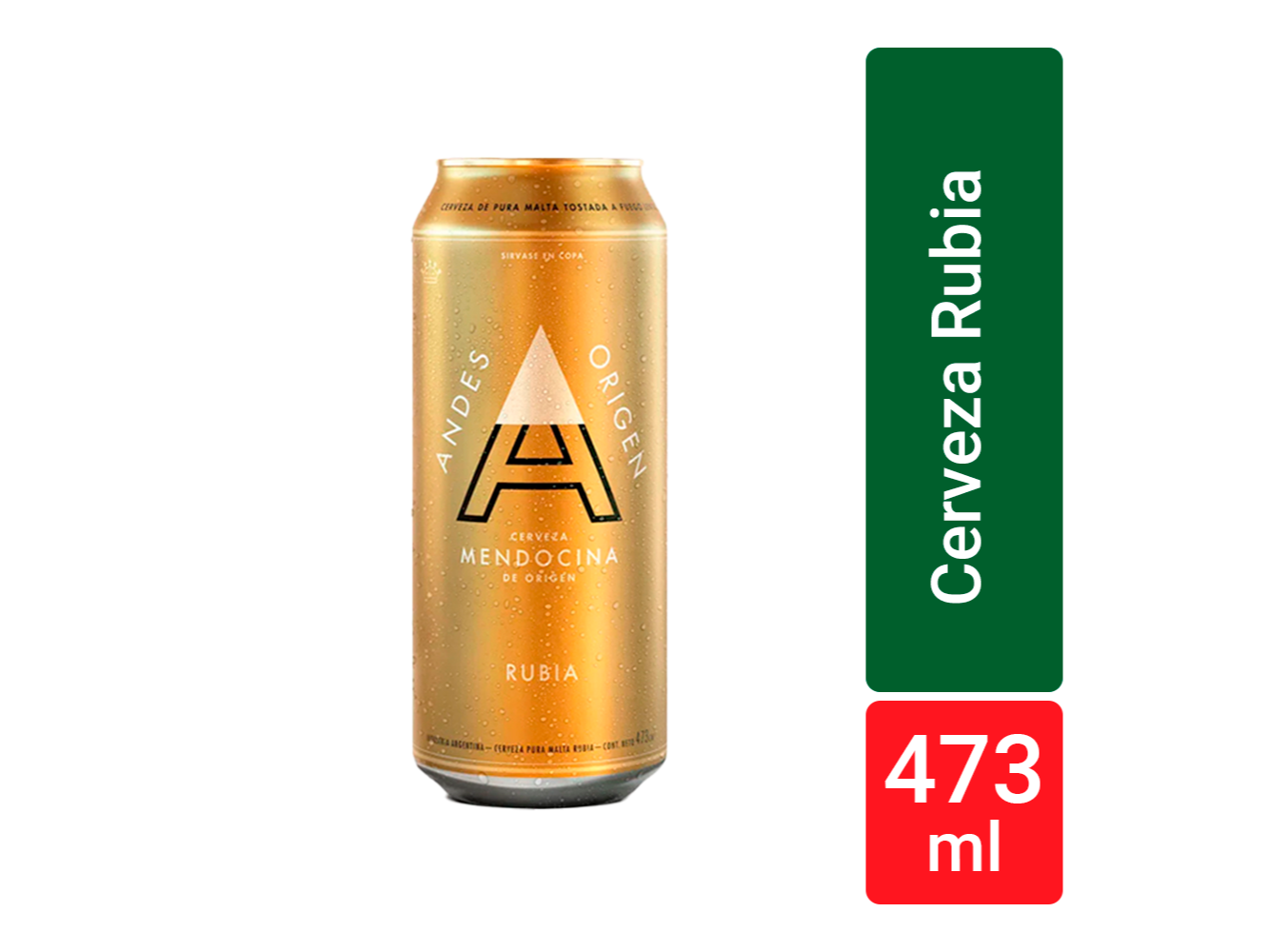 Cerveza Andes rubia lata 473 ml