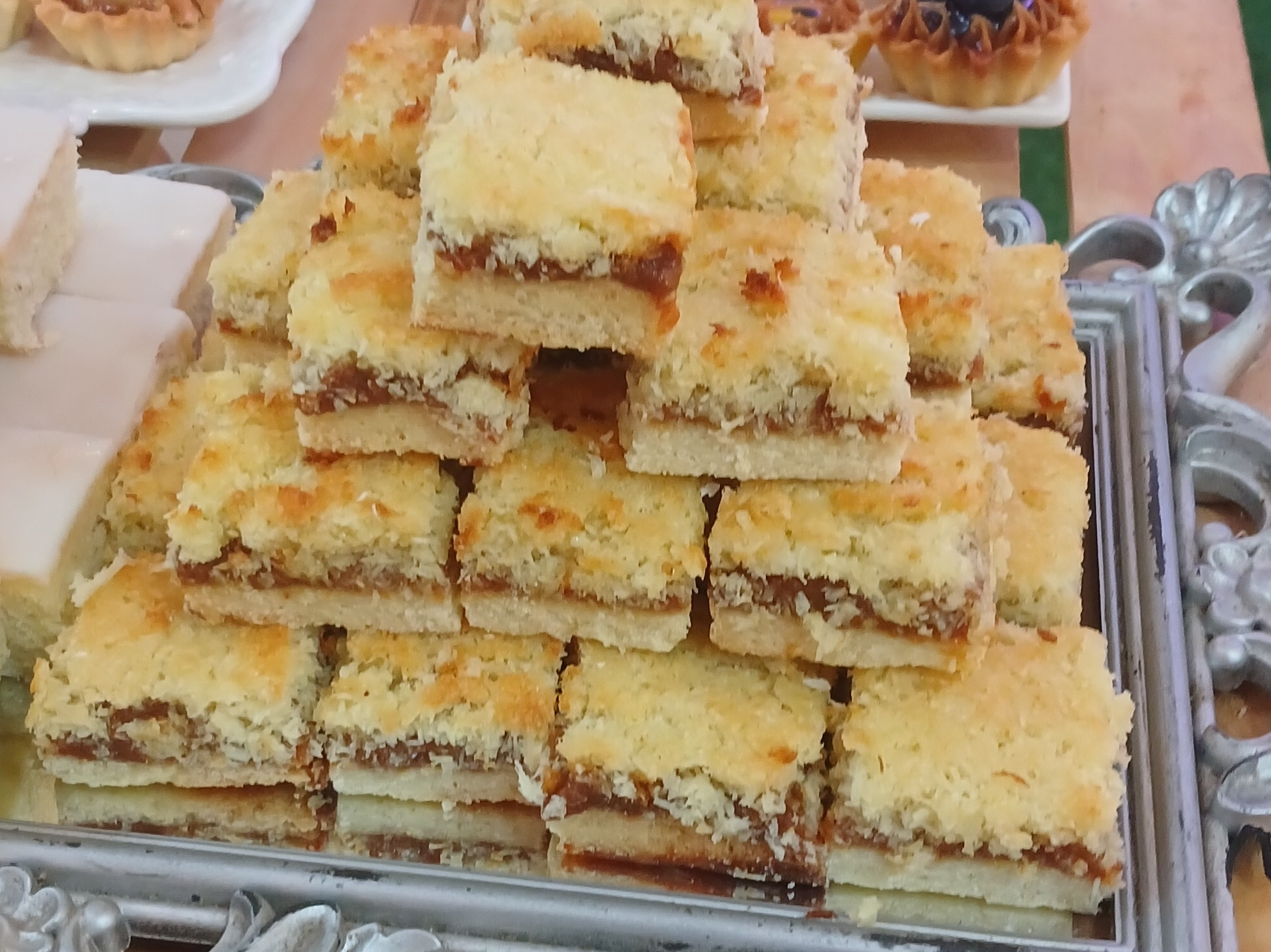 Mini cuadrados de coco