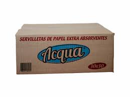 CAJA SERVILLETAS BLANCAS 30*30CM