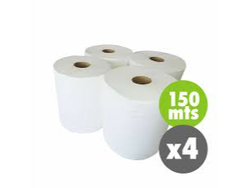 BOLSON ROLLO TOALLA X4UN X150MTS EXTRA BLANCO