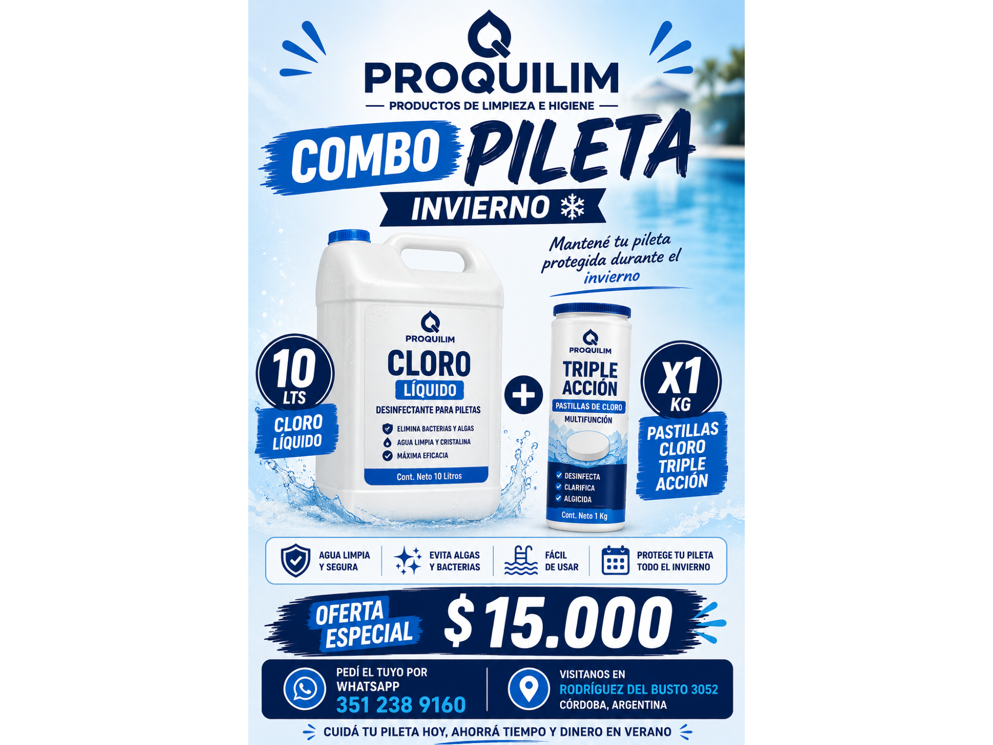 PROMO CLORO X10LTS  Y PASTILLAS PARA CLORO X1KG