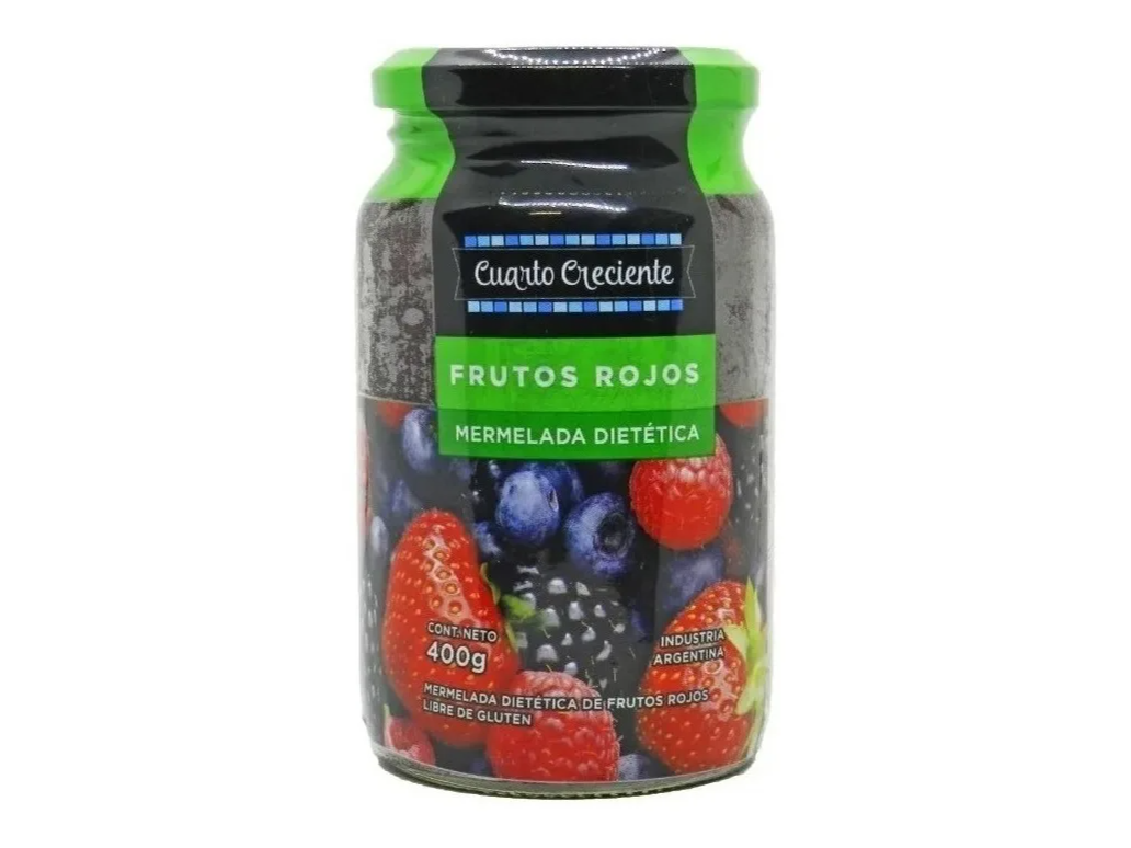 Mermelada baja en azucar " Cuarto Creciente"  de Frutos Rojos x 400 gr