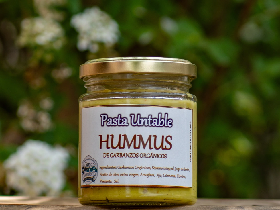 Hummus de Garbanzo organico "La Verdecita" Granja Agroecologica Familiar Villa Las Rosas