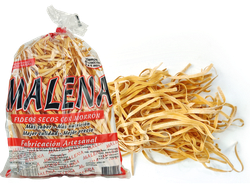 Fideos  Artesanales "MALENA" . Secos c/morrón.
