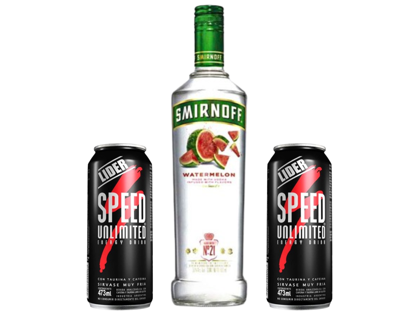 01 Smirnoff Sandía + 02 Speed XL